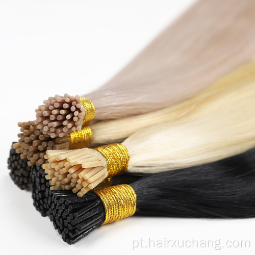 22 polegadas 1b Extensões de cabelo humano ITIP Virgem crua russa 100 % Remy Hair i-tip Dupa dupla I Tip Tip Human Hair Extensions